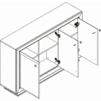 Comodă BRW Largo Classic KOM3D Cashmere imaginea #2 — magazin online Desire.md