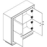 Comodă BRW Largo Classic KOM4D Cashmere imaginea #2 — magazin online Desire.md