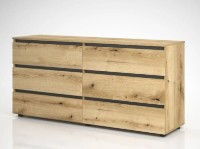 Comodă ML-Mobila Идея 1600 Stejar Evok/Grafit Sur