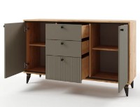 Комод ML-Mobila Oscar №1 1500 Golden Oak/Dark Khaki фото №2 — интернет-магазин Desire.md