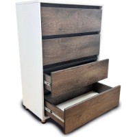 Комод Nismobil (4S/FI/FM) Dark Walnut/White фото №3 — интернет-магазин Desire.md