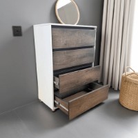 Комод Nismobil (4S/FI/FM) Dark Walnut/White фото №4 — интернет-магазин Desire.md