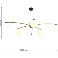 Люстра Lampardi Helix LP4022-6 фото №3 — интернет-магазин Desire.md