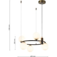 Lustră Lampardi Nero LP4031-6 imaginea #3 — magazin online Desire.md