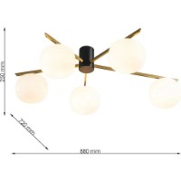 Lustră Lampardi Solra LP4024-5C imaginea #3 — magazin online Desire.md