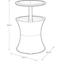 Masă Keter Cool Bar Rattan 49.5x49.5x57- 82.5cm (56138) imaginea #3 — magazin online Desire.md
