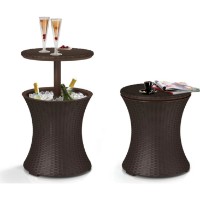 Masă Keter Cool Bar Rattan 49.5x49.5x57- 82.5cm (56138) imaginea #2 — magazin online Desire.md
