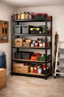 Cтеллаж складской Xenos SmartLine 222x110x50cm Black фото №2 — интернет-магазин Desire.md