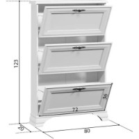 Обувница Gerbor Kentuki SFK3B White Alpine фото №6 — интернет-магазин Desire.md