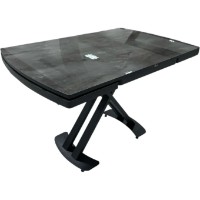 Masă pentru bucătărie Magnusplus Belgrad 80x120/150/180 Irony High Gloss