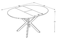 Обеденный стол Magnusplus Dobok 110x110/145 Marmo Super Matt фото №6 — интернет-магазин Desire.md