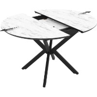 Обеденный стол Magnusplus Dobok 110x110/145 Marmo Super Matt фото №7 — интернет-магазин Desire.md