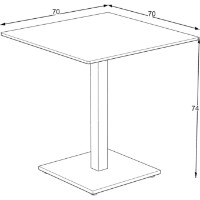 Обеденный стол Magnusplus Elora 70x70 Ceramic Shadow фото №4 — интернет-магазин Desire.md