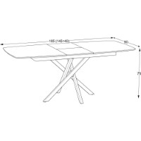 Обеденный стол Magnusplus Filis 145/185x90 Cosmos High Gloss фото №5 — интернет-магазин Desire.md