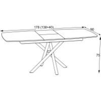 Masă pentru bucătărie Magnusplus Katrin 90x138/178 Yosun imaginea #4 — magazin online Desire.md