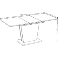 Обеденный стол Magnusplus Lali 75x120/160 Senkron White фото №2 — интернет-магазин Desire.md