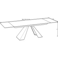 Обеденный стол Magnusplus Monza 90x180/220/260 Ceramica Shadow фото №2 — интернет-магазин Desire.md