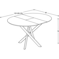 Masă pentru bucătărie Magnusplus Ruta 96x96/126 Yosun imaginea #6 — magazin online Desire.md