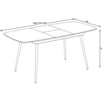 Masă pentru bucătărie Magnusplus Yense 125 80x125/165 Yosun imaginea #5 — magazin online Desire.md