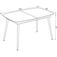 Обеденный стол Magnusplus Yense 80x125/165 Anemon фото №5 — интернет-магазин Desire.md