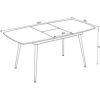 Обеденный стол Magnusplus Yense 80x125/165 Retro Stone фото №7 — интернет-магазин Desire.md