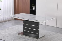 Обеденный стол Yasen DT-2417-1 White/Black/Brown