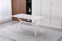 Masă pentru bucătărie Yasen DT-2420 Mocha White+White Legs