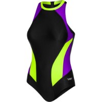 Costum de baie Aqua Speed Nina 40 Black/Lime/Purple