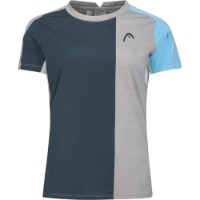 Tricou de dame Head Padel Tech S Grey/Navy imaginea #1 — magazin online Desire.md