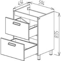 Dulap pentru lavoar Bayro Montana Pro Allegro 600 (122487) imaginea #2 — magazin online Desire.md