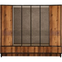 Шкаф Moda Life Cross 6D 250x213x59 Walnut