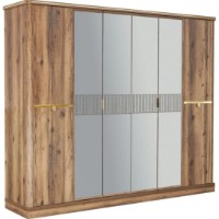 Шкаф Moda Life Demre 6D 248x214x60 Walnut