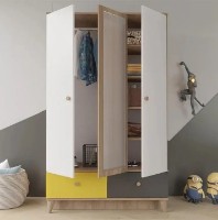 Dulap Moda Life Hera 3D Artemis 120x199x53 Yellow imaginea #2 — magazin online Desire.md