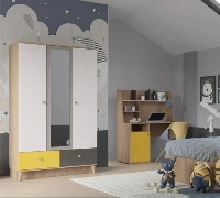 Dulap Moda Life Hera 3D Artemis 120x199x53 Yellow imaginea #3 — magazin online Desire.md