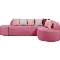 Бескаркасный диван Edka Jupiter 210x280x50 M36 Pink фото №3 — интернет-магазин Desire.md