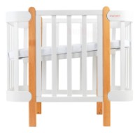 Pătuţ Ingvart Nika 60x120cm White/Natural (45984520006)