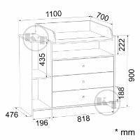 Comodă Компанит Пеленальный 3 1100 New Ателье Светлый Комби imaginea #3 — magazin online Desire.md