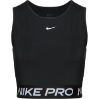 Bustieră Nike Pro Dri-Fit Cropped Tank Top Black/White, s.XS