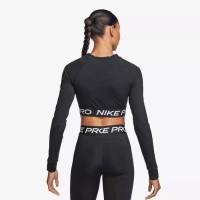 Bustieră Nike Pro Dri-Fit Cropped Long-Sleeve Top Black/White, s.S imaginea #3 — magazin online Desire.md