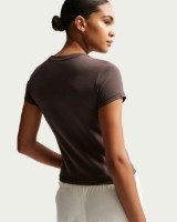 Tricou de dame Nike Sportswear Cropped Baroque Brown, s.L imaginea #2 — magazin online Desire.md