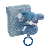 Jucărie de pluș Doudou Rabbit Music Blue 20cm (DC4368) imaginea #2 — magazin online Desire.md
