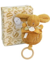 Jucărie de pluș Doudou Rabbit Music Mustard Yellow 20cm (DC4369) imaginea #2 — magazin online Desire.md