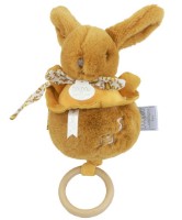 Jucărie de pluș Doudou Rabbit Music Mustard Yellow 20cm (DC4369)