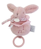 Jucărie de pluș Doudou Rabbit Music Pink 20cm (DC4366)
