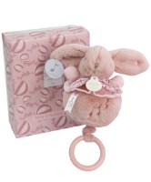 Jucărie de pluș Doudou Rabbit Music Pink 20cm (DC4366) imaginea #2 — magazin online Desire.md