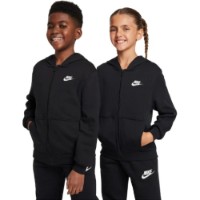 Hanorac pentru copii Nike Club Fleece Black/White, s.XL