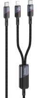 Cablu USB Hoco U139 Type-C to Type-C + Type-C 100W Black