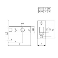 Защeлка межкомнатная Profmet 443222 фото №5 — интернет-магазин Desire.md