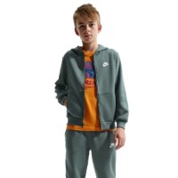 Hanorac pentru copii Nike Club Fleece Mineral Slate/White, s.XL