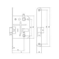 Защелка Profmet 443242 фото №4 — интернет-магазин Desire.md